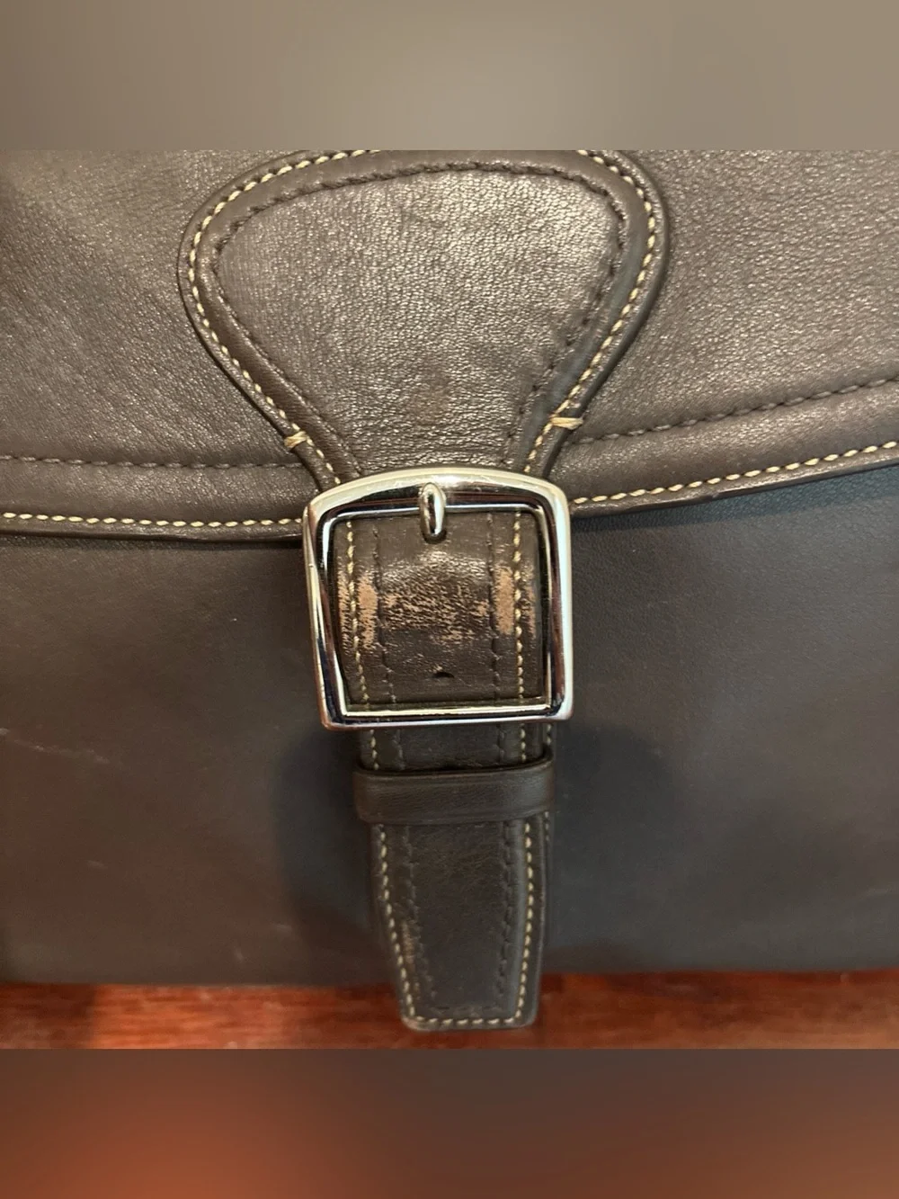 Coach Beekman Brown Leather Briefcase Messenger Bag - authentic - NO STRAP